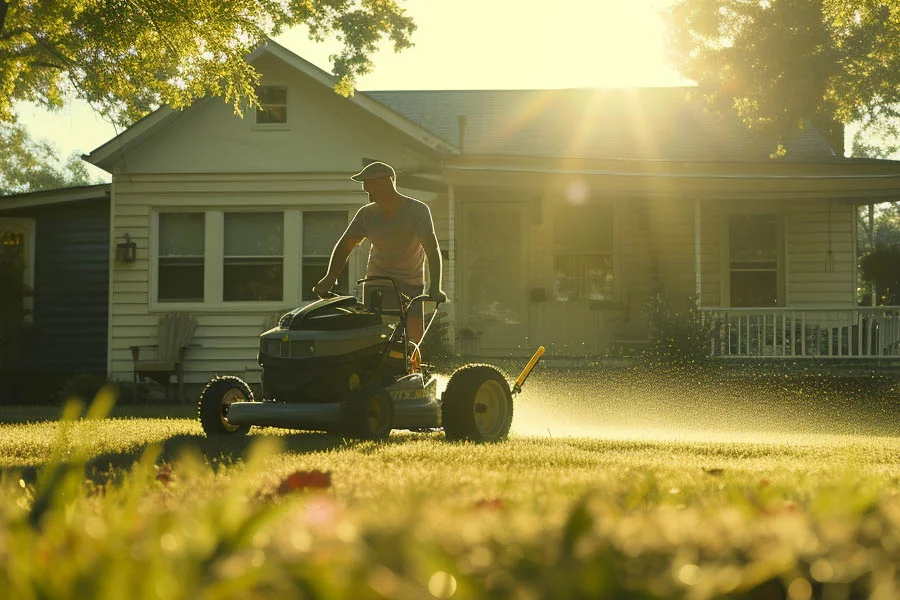 small electric push mower